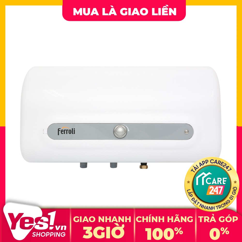 Qq evo 30l me - máy nước nóng gián tiếp ferroli 30 lít qq evo me - bảo hành chính hãng - voucher 10% lên đến 800k