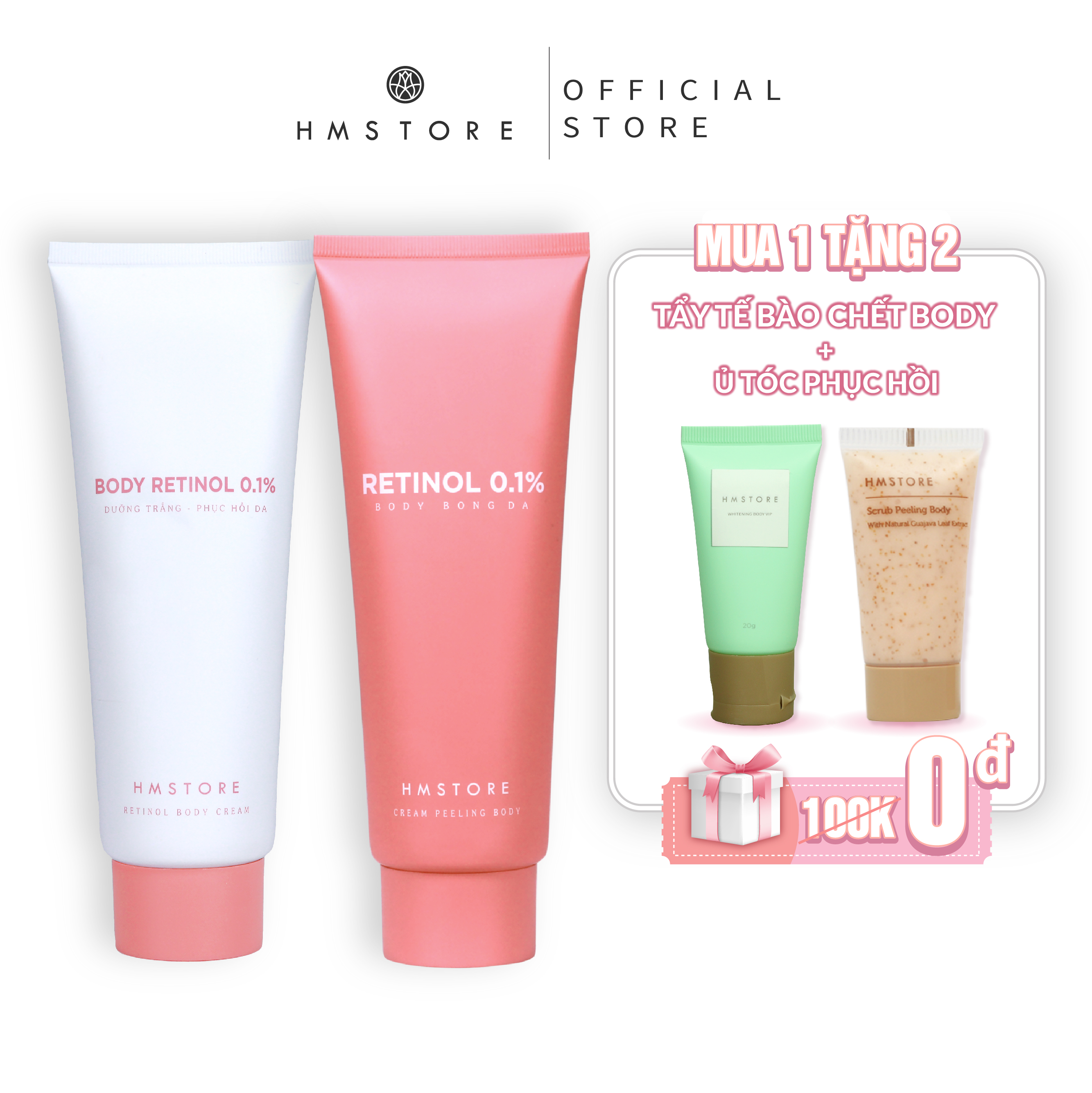 Combo kem body peeling hm store