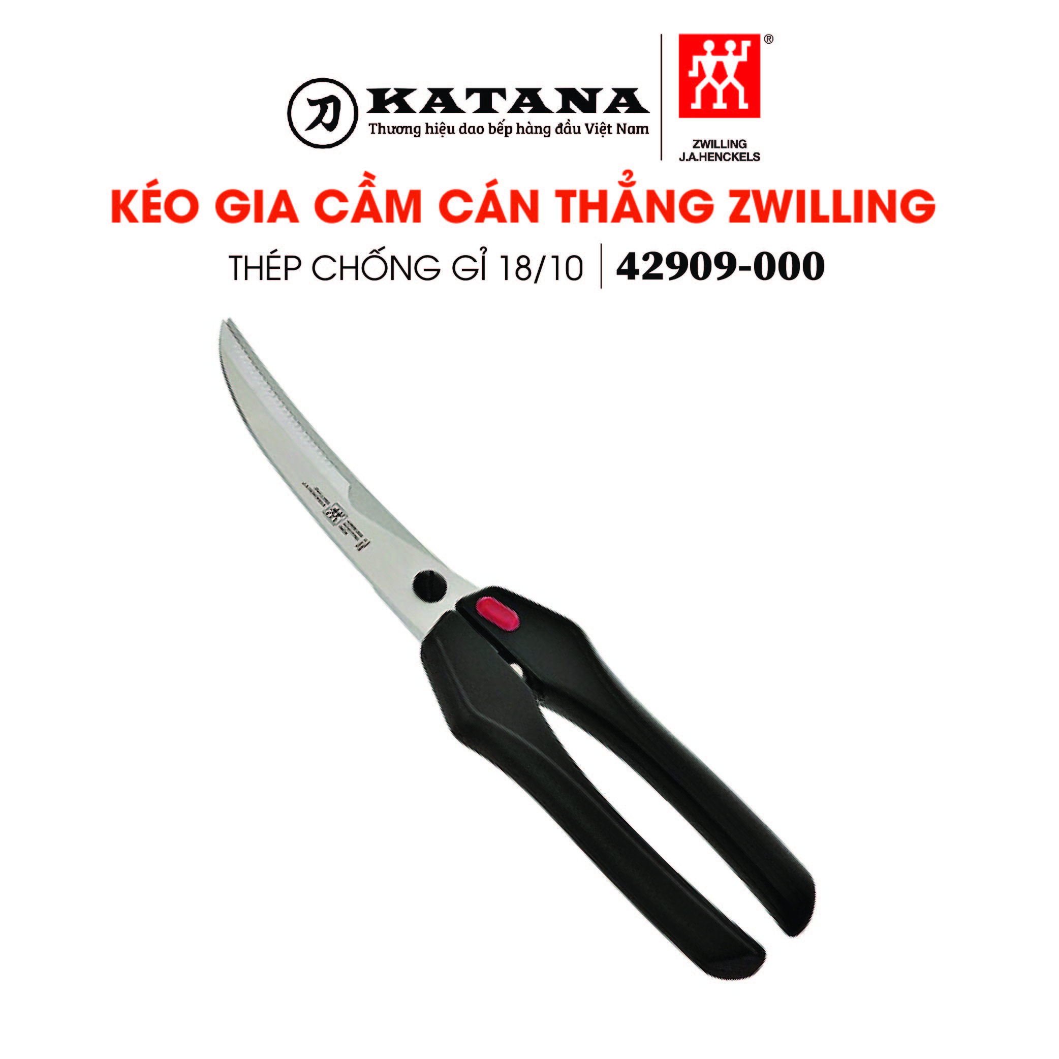 Zwilling - kéo gia cầm cán thẳng