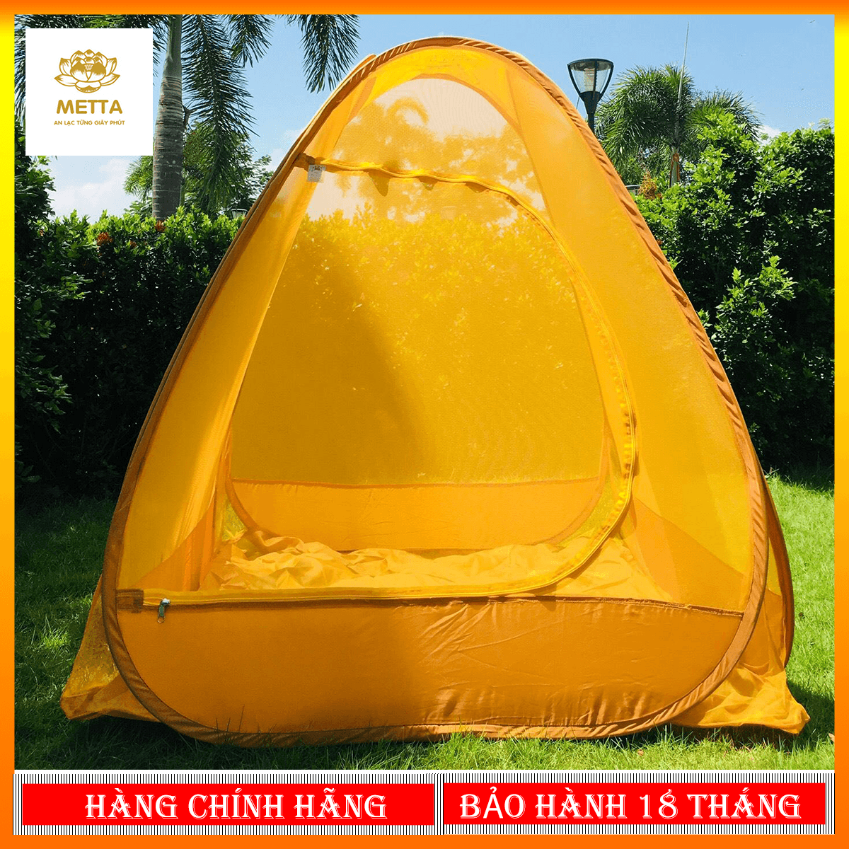 Mùng / màn thiền tự bung metta size 1m vuông - bh 18 tháng - cá nhân - hàng xuất khẩu