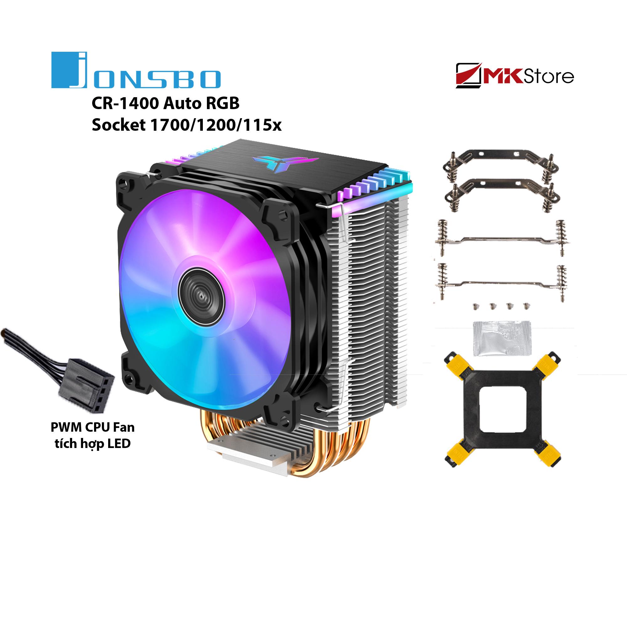 Bộ tản nhiệt CPU Jonsbo CR1400 Auto LED RGB MKStore