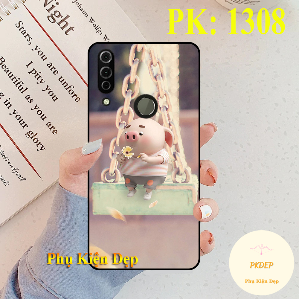 [HCM]Ốp lưng Vsmart Joy 3 dẻo đen in hình chú heo hồng xinh xắn cute