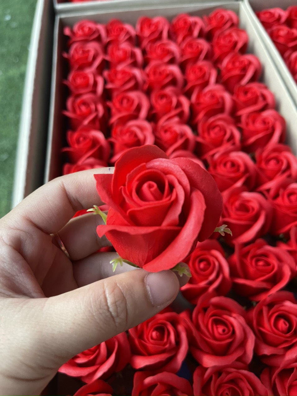 HOA HỒNG SÁP THƠM, Hộp 50 đầu bông