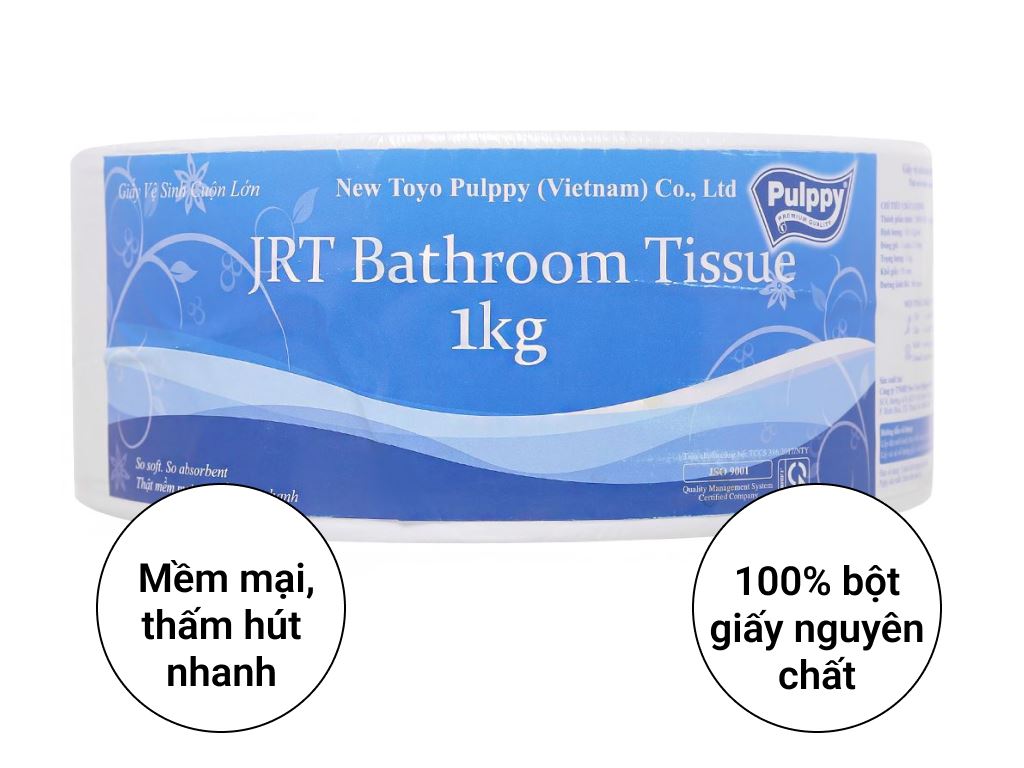 Giấy vệ sinh cuộn lớn Pulppy 1kg