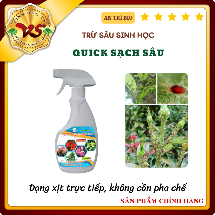 Quick - sạch sâu: trừ sâu, rầy, rệp - dạng xịt trực tiếp không cần pha chế - chai 500ml