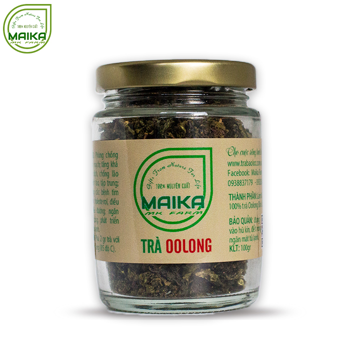 Trà Oolong ( Ô Long/ Olong ) Nguyên Chất MK Farm (85g/hũ)  - Thanh lọc  thải độc cơ thể. giảm stress [ Đã được kiểm nghiệm y tế ]