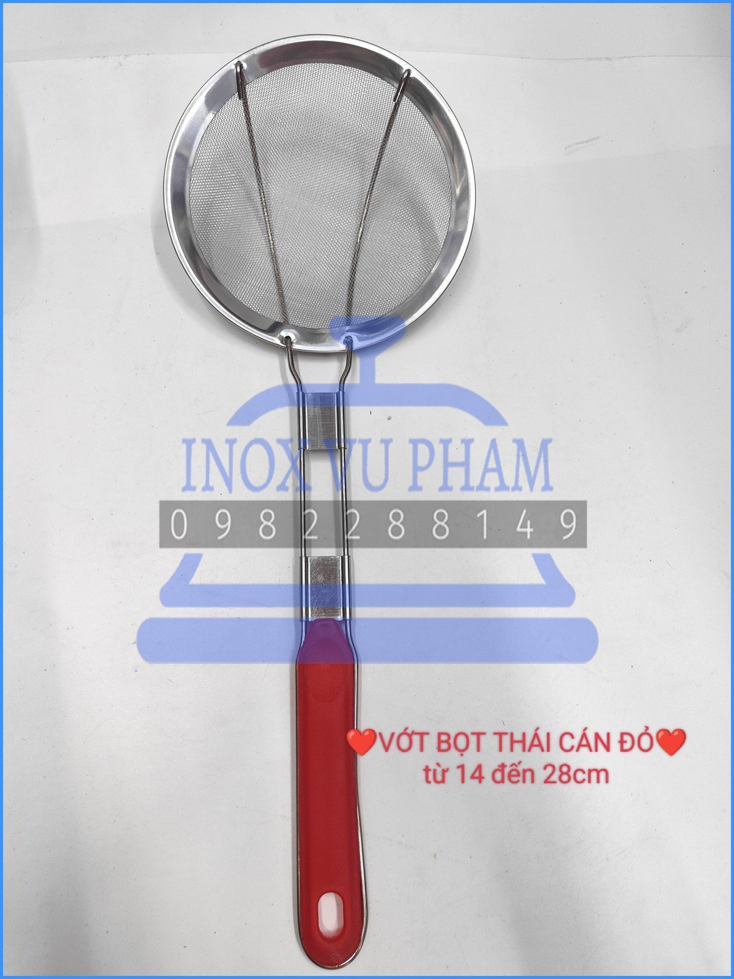 Vợt hớt bọt thái cán đỏ bền chắc , đẹp mắt