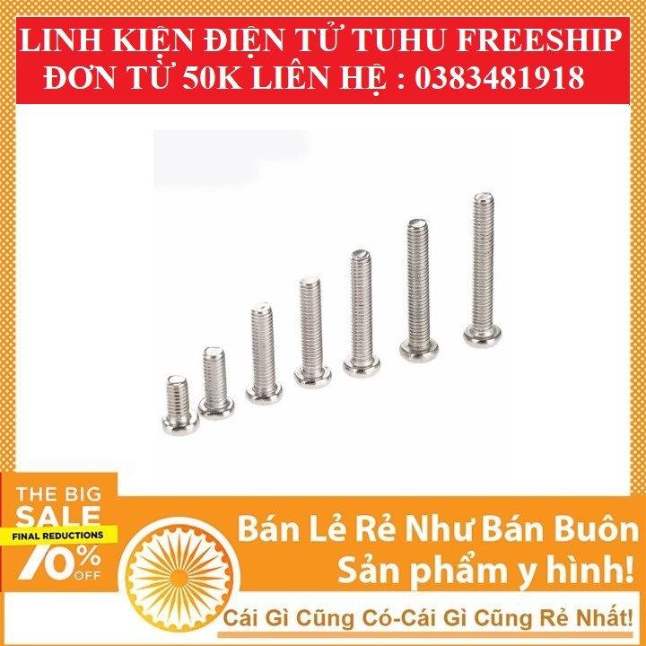 Ốc vít cỡ m3 các loại độ dài