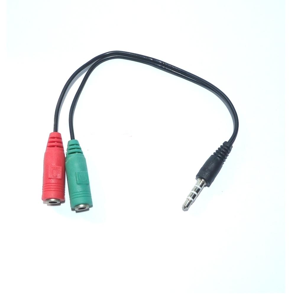 Cáp chia jack 3.5mm ra thành 2 (nghe và nói) MH002 sử dụng cho điện thoại và laptop