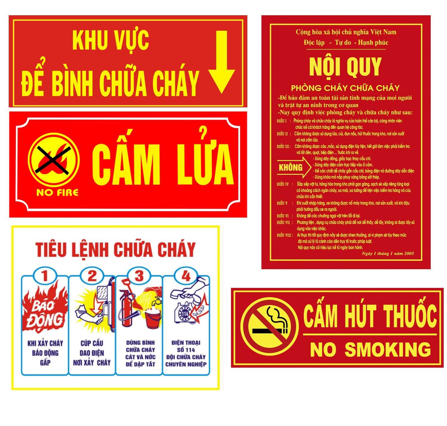 Bảng nội quy, tiêu lệnh , cấm lửa, cấm thuốc PCCC , bảng nội quy tiêu lệnh phòng cháy chữa cháy.