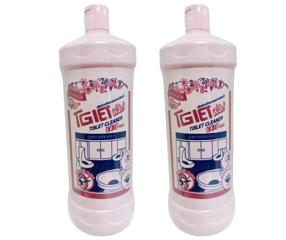 Nước Tẩy Toillet 960ml - Combo 2 chai nước tẩy OKAY Fink trắng sạch an toàn.