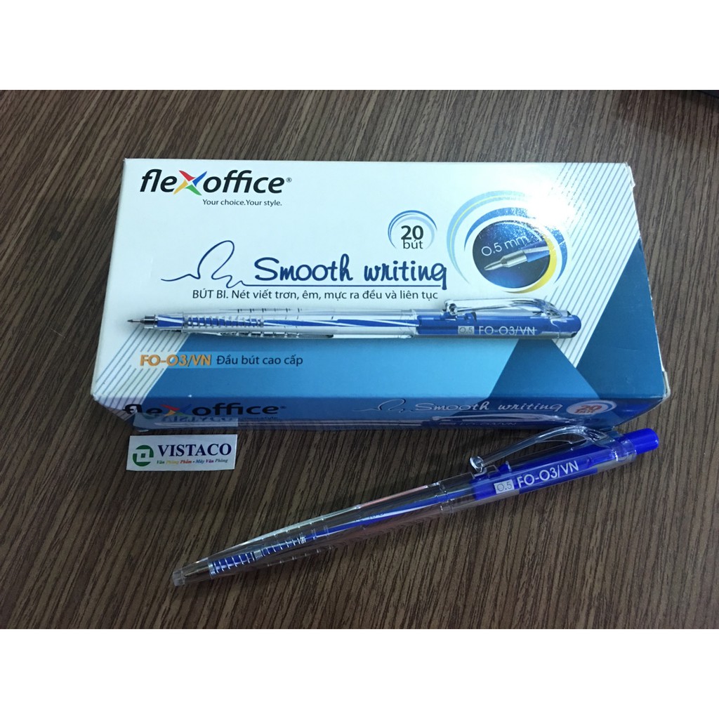 Bút bi thiên long fo-03 hộp 20 cây