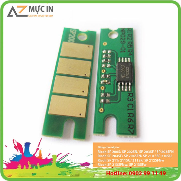 Chip máy in Ricoh SP200/ SP210/ SP202/ SP203/ SP204/ SP212/ SP213/ SP211 Trang in 2600