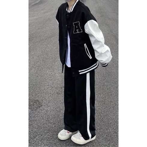 Áo khoác bomber chữ A nỉ bông | Sugarblingbling