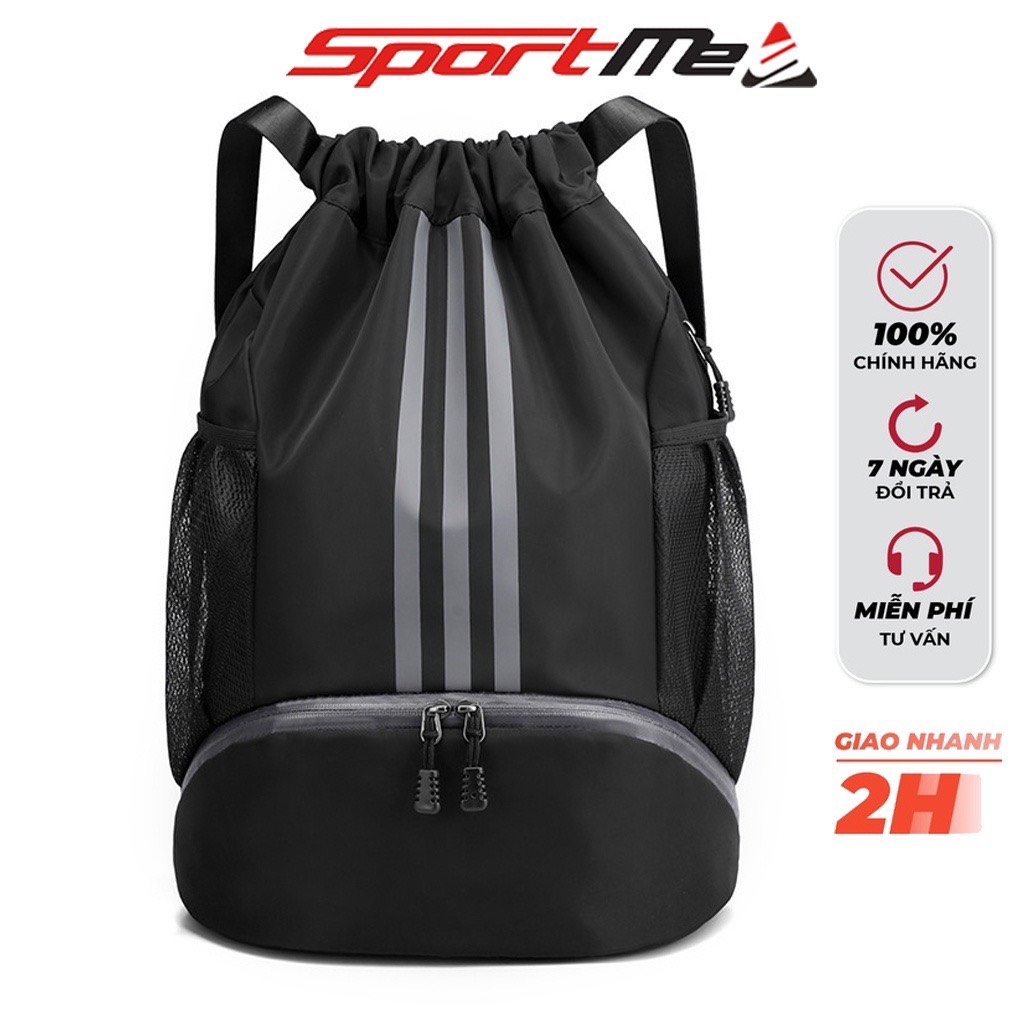 Balo dây rút thể thao chống nước có ngăn đựng giày chơi bóng rổ, bóng đá tập gym