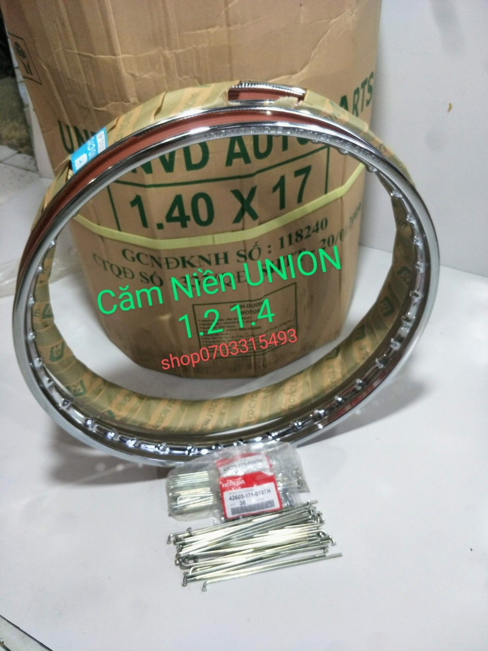 [HCM]CẶP NIỀNG UNION 1.2 1.4 KÈM BỘ CĂM  GẮN CÁC LOẠI XE