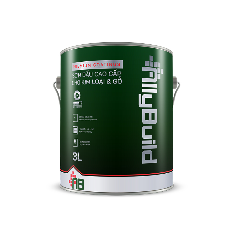 Sơn dầu cao cấp allybuild-sơn dầu alkyd cao cấp-sơn dầu cho gỗ, sơn dầu cho kim loại-sơn dầu cao cấp vàng 800ml