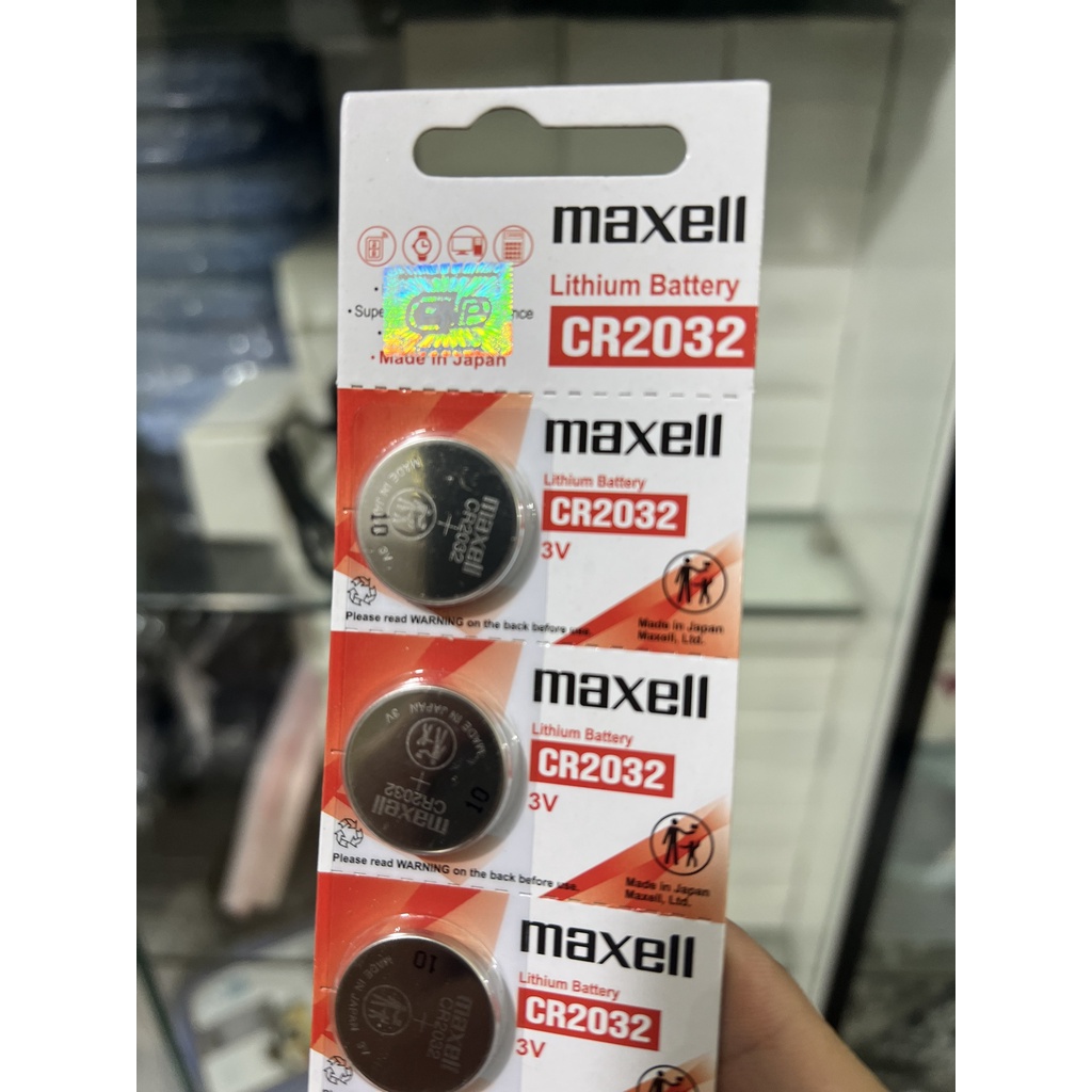 Mẫu mới 2022 pin cmos remote xe máy ô tô cr2032 3v maxell chính hãng