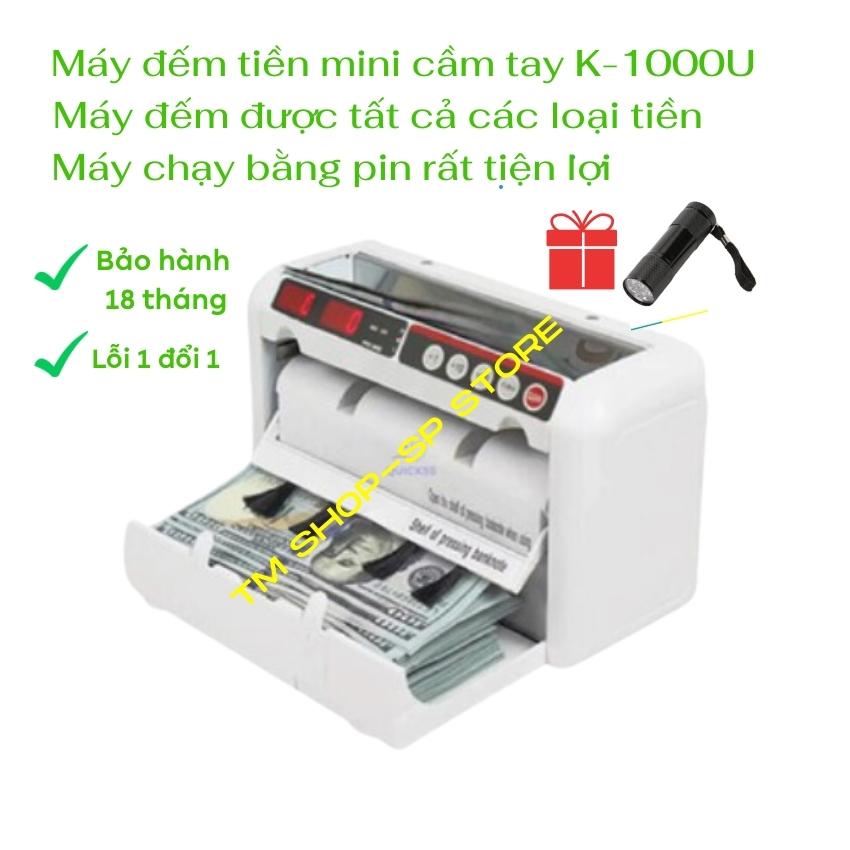 Máy đếm tiền mini AU-1000UK máy chạy bằng pin rất tiện lợi, siêu bền
