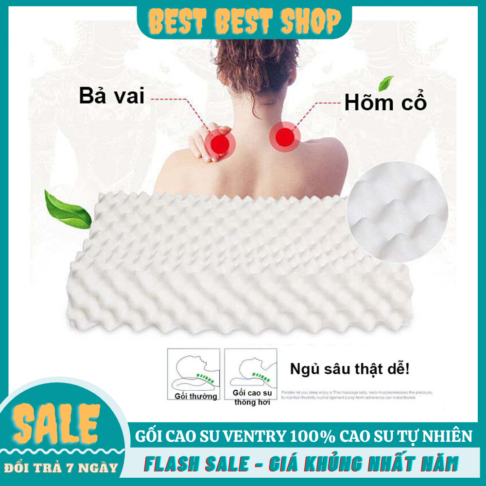Gối cao su non ventry, gối cao su, gối cao su non người lớn, gối cao su non cho bé, gối ngủ chống đau vai gáy, ngáy ngủ, gối cao su non ventry giá tốt, chất lượng, gối êm