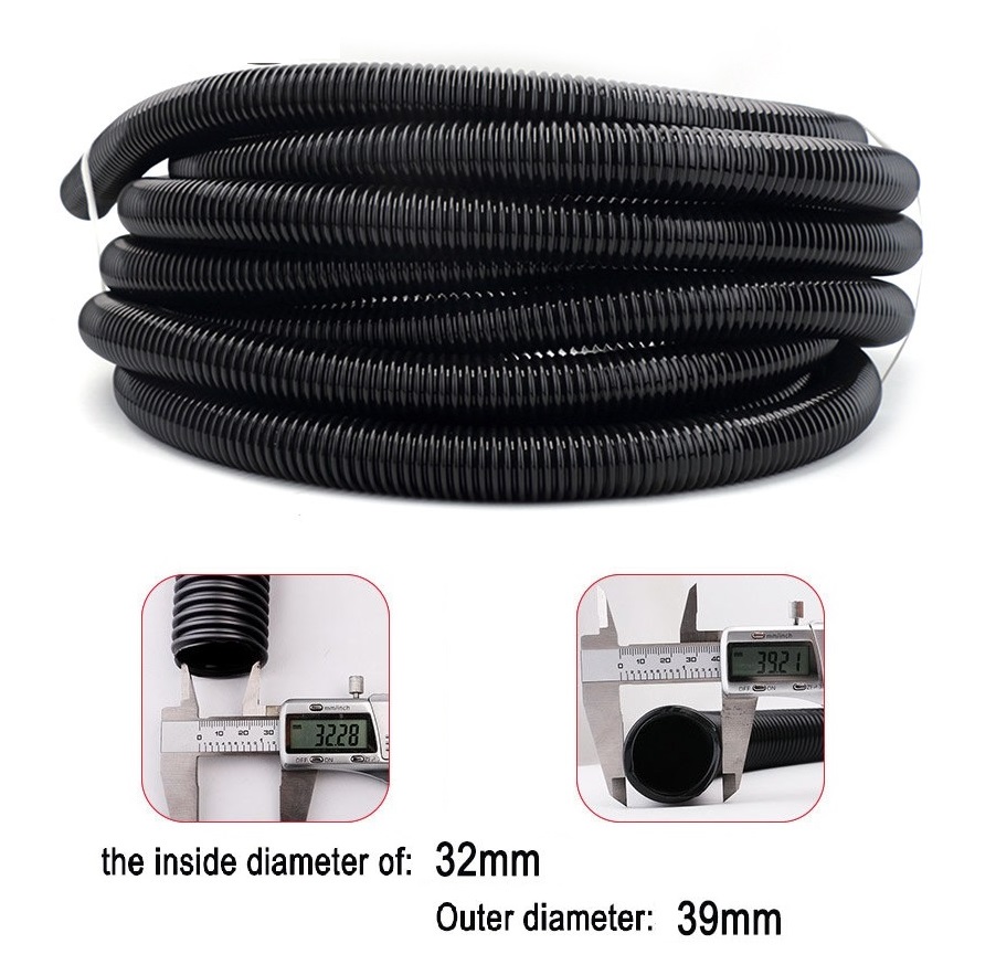 Ống hút bụi gân nhựa cho máy công nghiệp đường kính 32mm