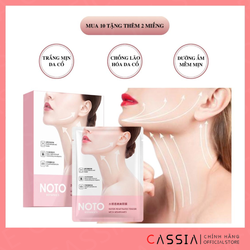 Mặt nạ cổ chống nhăn dưỡng trắng, mặt nạ cổ chống lão hóa, mặt nạ cổ nâng cơ săn chắc mềm mịn vùng cổ, nuôi dưỡng trẻ hóa da cassia