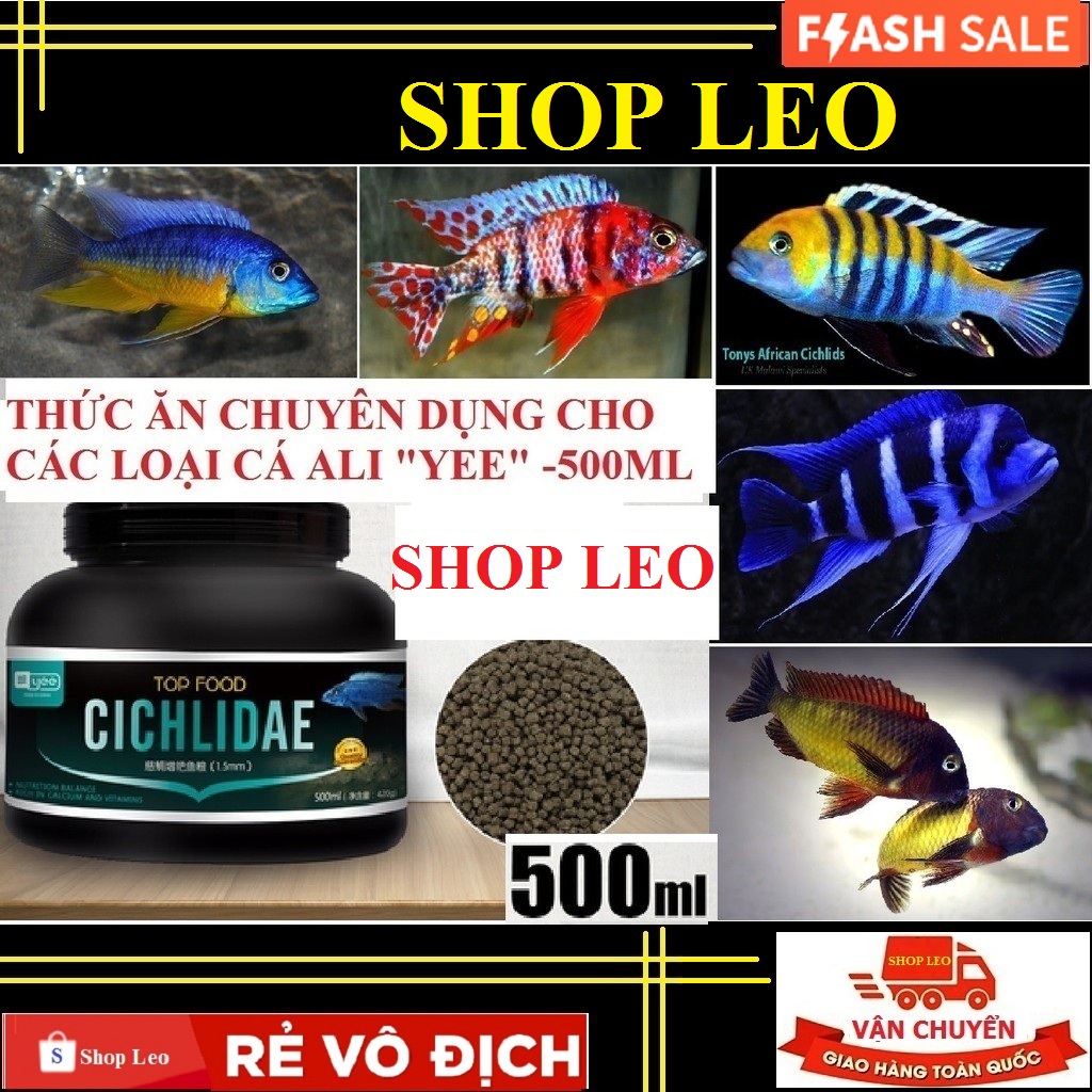 Thức ăn chuyên dụng cho cá ali - thức ăn cá cichlids yee -cám cá ali - thức ăn cá ali - shopleo - cám ali - thức ăn ali