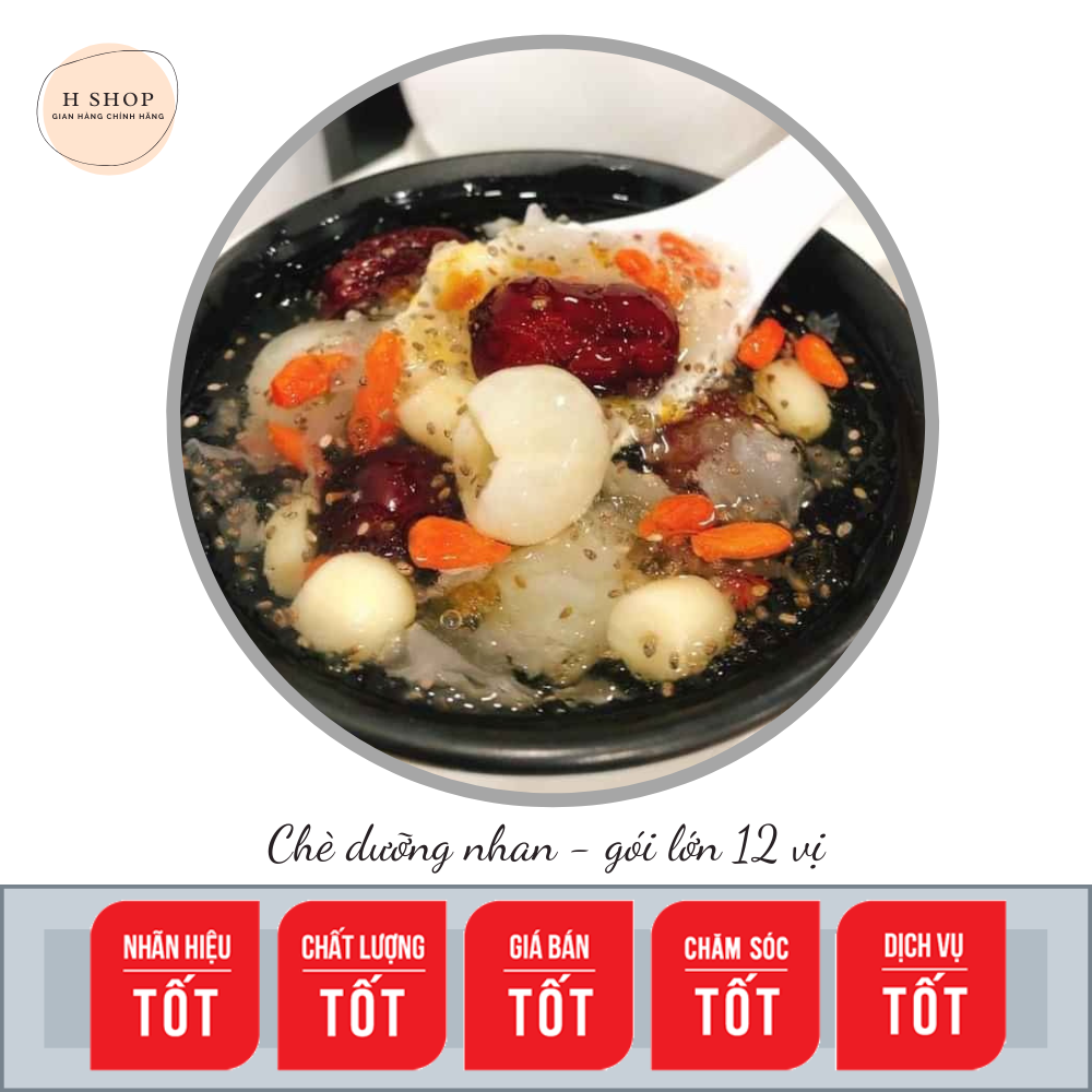 Gói lớn nguyên liệu nấu chè dưỡng nhan 13 vị 500g bổ sung collagen đẹp da, đẹp dáng - tặng quế hoa