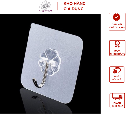 Combo 10 Miếng dán tường trong suốt siêu dính có móc siêu chắc