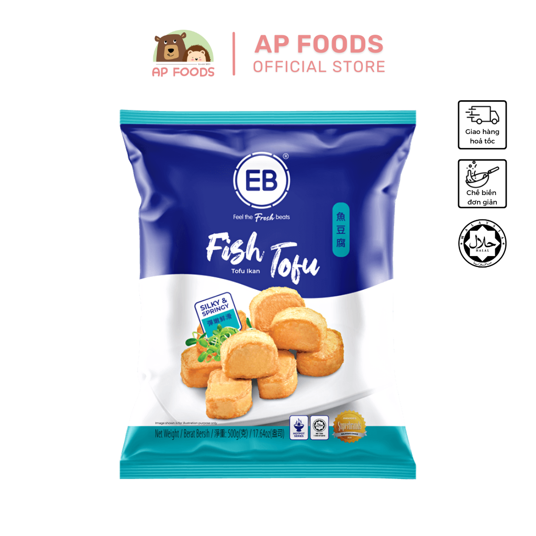 Đậu hũ cá eb malaysia 500g - fish tofu eb malaysia 500g - viên thả lẩu malaysia