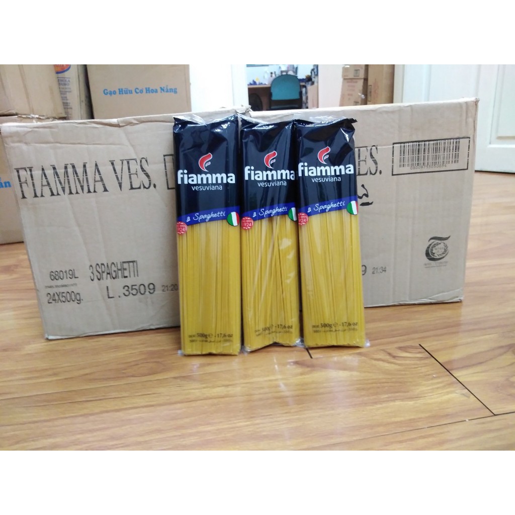 combo 3 gói Mì Ý Spaghetti Số 3 Fiamma 500g