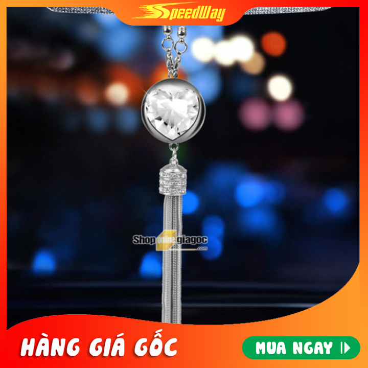 Dây treo trang trí ô tô hình trái tim pha lê spw05