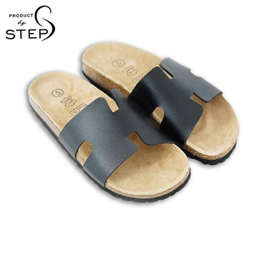 [HCM]Dép đế trấu Unisex  Giả da quai chữ H (size 35-44)