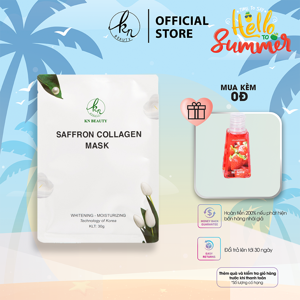 Mặt Nạ Tinh Nhụy Hoa Nghệ Tây KN Beauty Saffron Collagen Mask 30gr