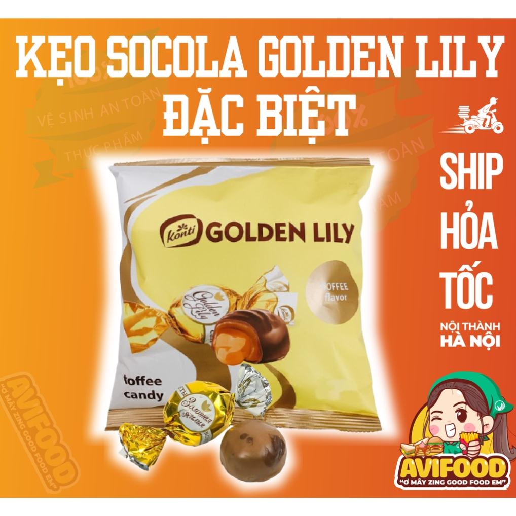 Kẹo socola konti bông huệ vàng golden lily 500g kẹo socola nga cao cấp thơm ngon