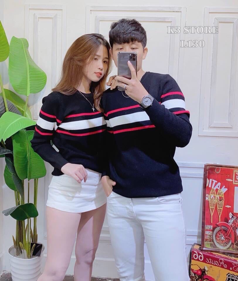 [HCM]áo len cặp nam nữ thu đông kiểu dáng hàn quốc ấm áp thời trang Julyshop94 JS612