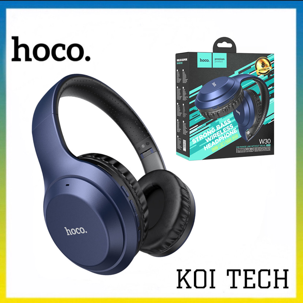 Tai nghe bluetooth không dây Hoco v30 V5.0 - tai nghe chụp tai thể thao có thể gập lại - KOITECH