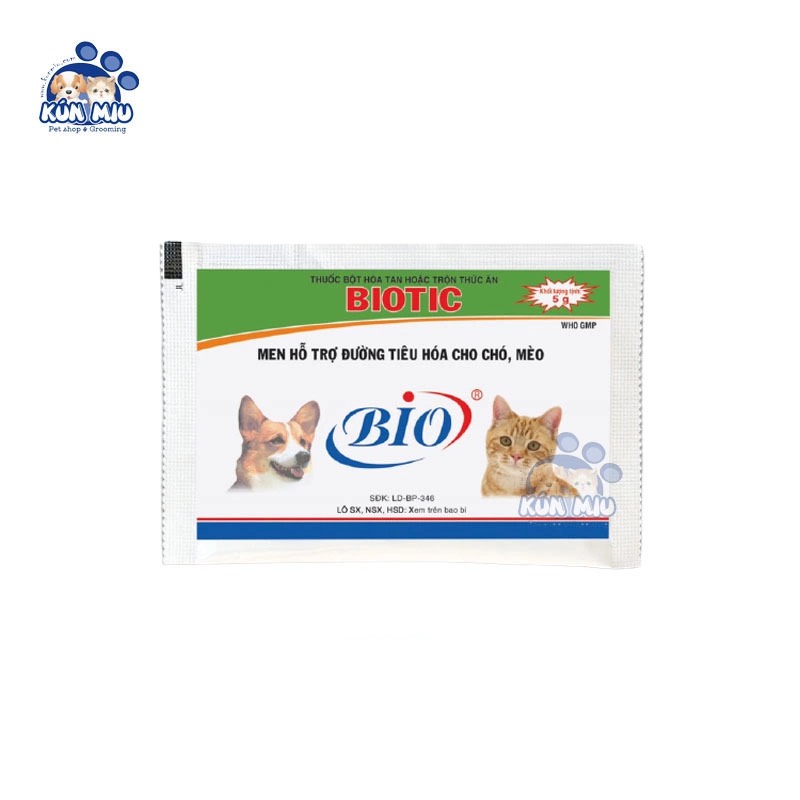 [Hoàn Tiền 10%] Men Tiêu Hóa Cho Chó Mèo Bio túi 5g