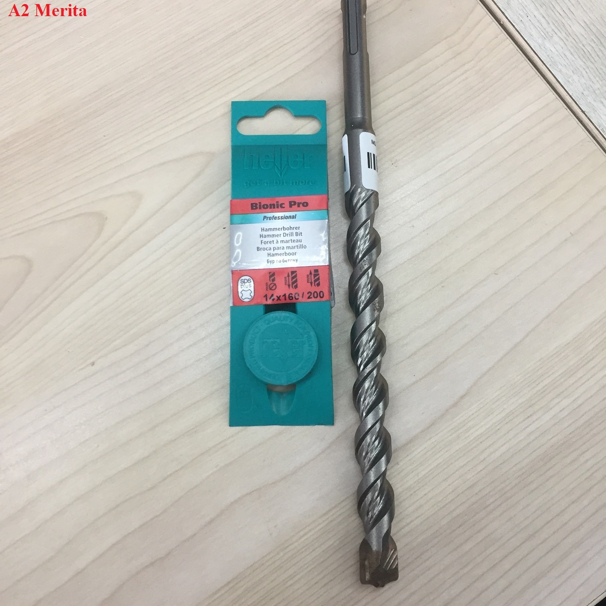 Mũi khoan bê tông heller 2 ngạnh 14x200mm sds plus bionic pro 156370- made in germany