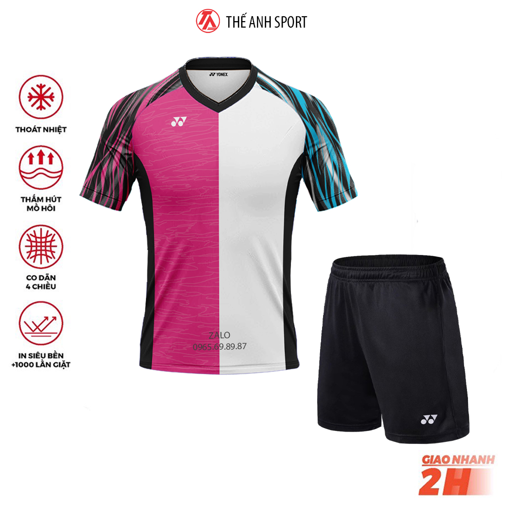[Hoàn tiền MAX] Áo cầu lông, quần cầu lông Yonex thi đấu chuyên nghiệp chất liệu mát mẻ size M L XL XXL