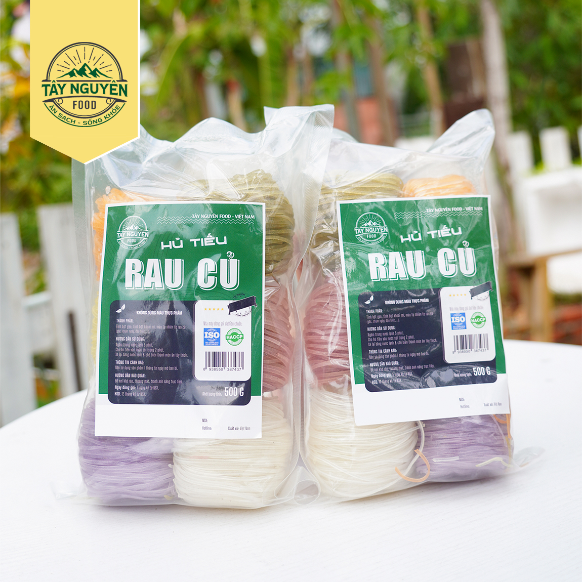 Combo 2 bịch Hủ tiếu rau củ nguyên chất 500g Tây Nguyên Food - Việt Nam