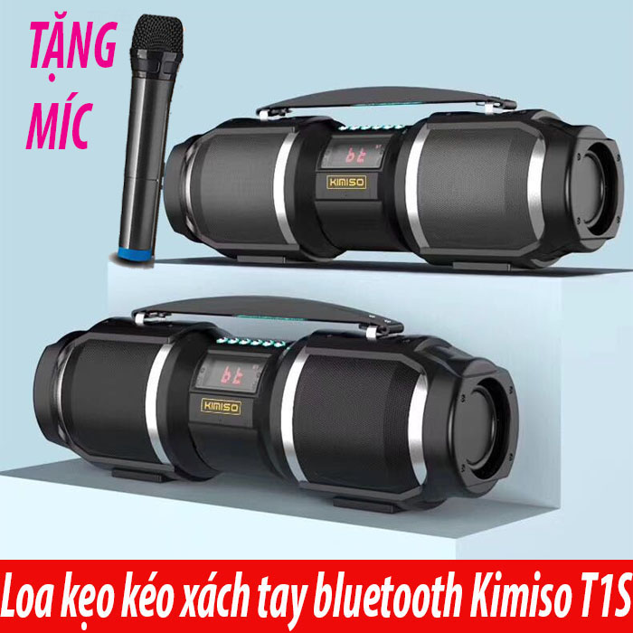 Mua Loa Karaoke Xách Tay Kimiso T1s Bluetooth, Bass Đôi Cực Chất, Màn Hình Led, Tặng Kèm Mic Hát, Loa Hát Karaoke Mini Di Động Thiết Kế Nhỏ Gọn, Dễ Dàng Di Chuyển. Loa Công Suất Lớn, Âm Thanh To, Rõ Ràng, Trong Trẻo, BH 1 Năm