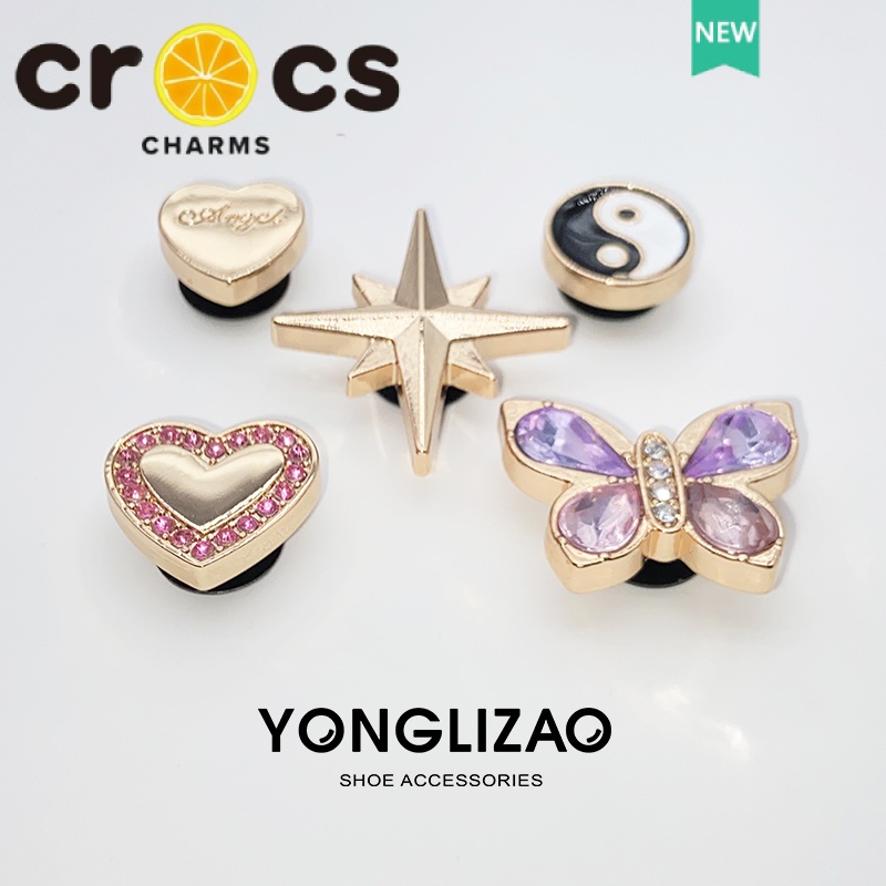 Phụ Kiện Khóa Kim Loại Trang Trí Giày cross jibbitz chamr dép crocs