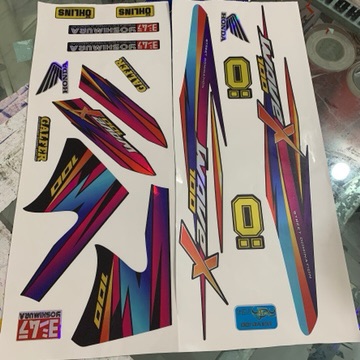 Tem Chế Wave 110 Xanh Tím Crom 7 Màu 9283