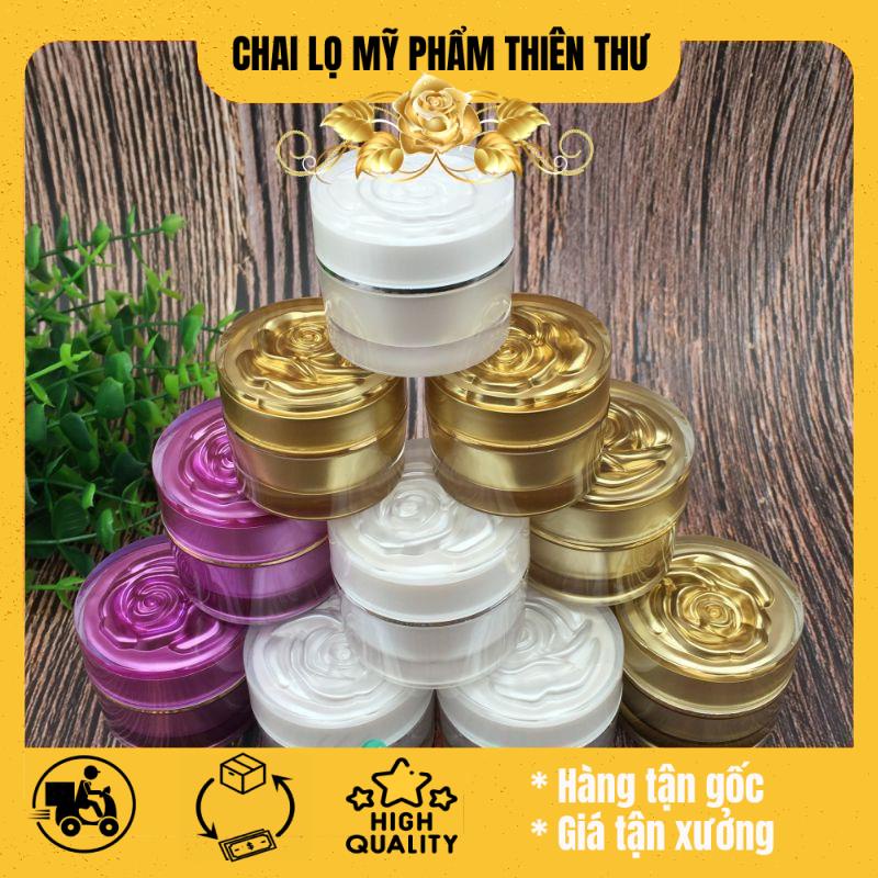 [Combo 10sp] Hủ chiết mỹ phẩm hoa hồng 5g/10g - hủ đựng mỹ phẩm