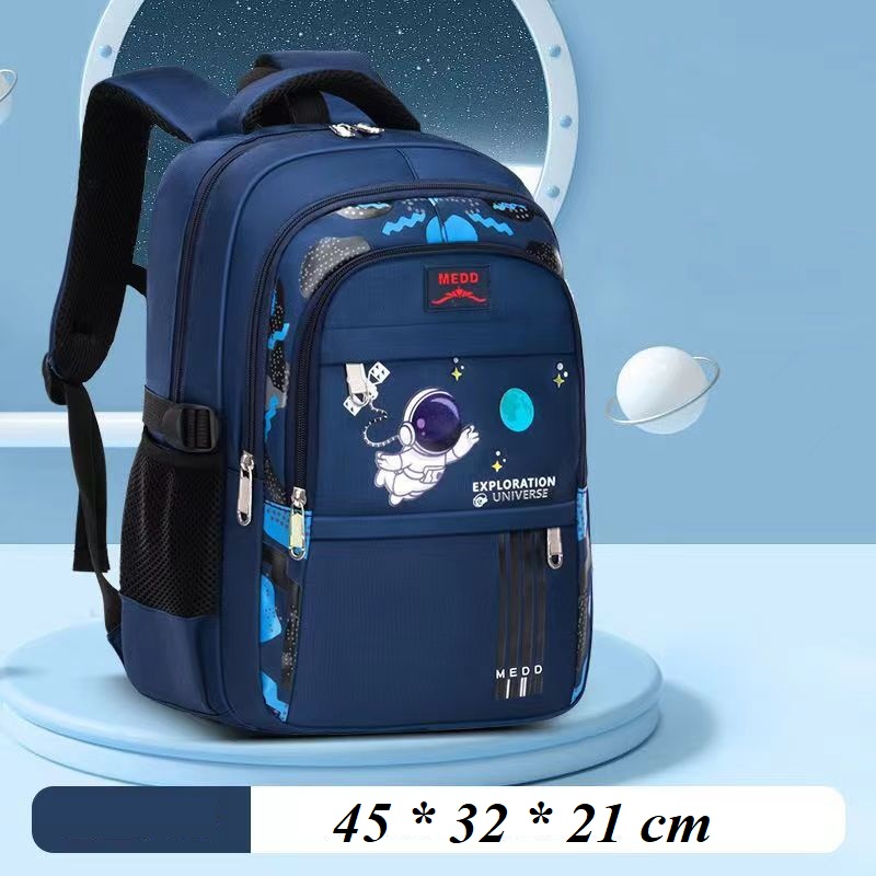 Balo học sinh tiểu học chống gù  chống thấm nước cho bé trai  họa tiết phi hành gia size 45cm phù hợp cho học sinh lớp 3  4  5 SHOP HUYỀN BIN