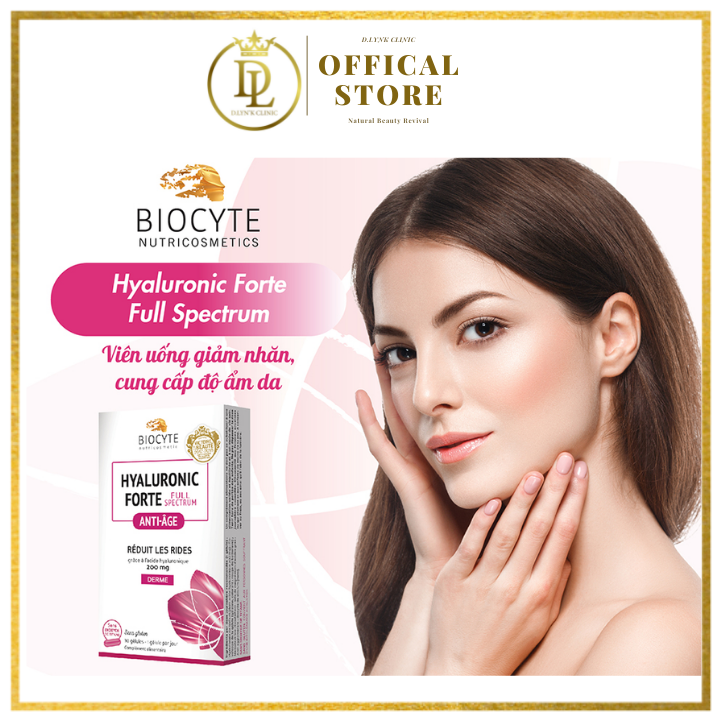 Biocyte Hyaluronic Forte Full Spectrum 30v - Viên uống hỗ trợ giảm nếp nhăn