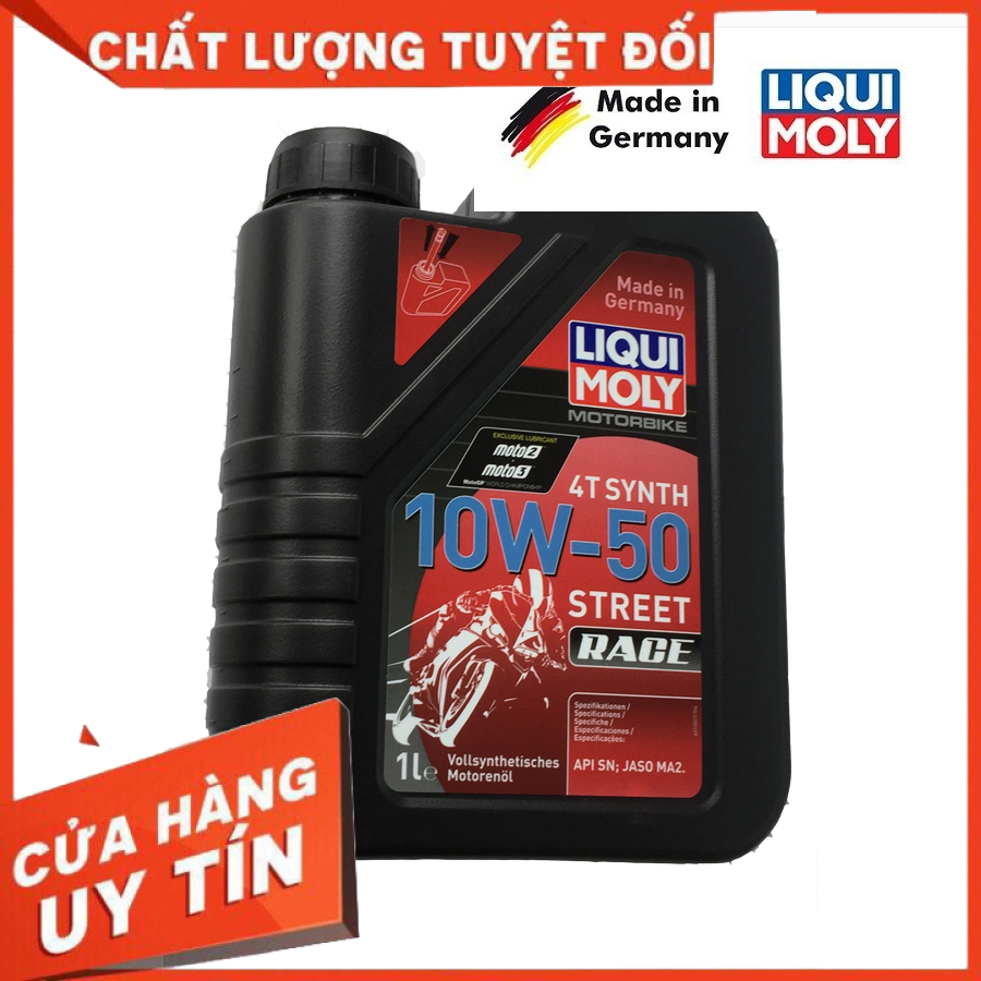 [Có sẵn] Nhớt liqui street 10W50 1L dùng cho xe số- xe côn, NHỚT LIQUI MOLY 10W50 STREET chuyên dụng cho động cơ xào!