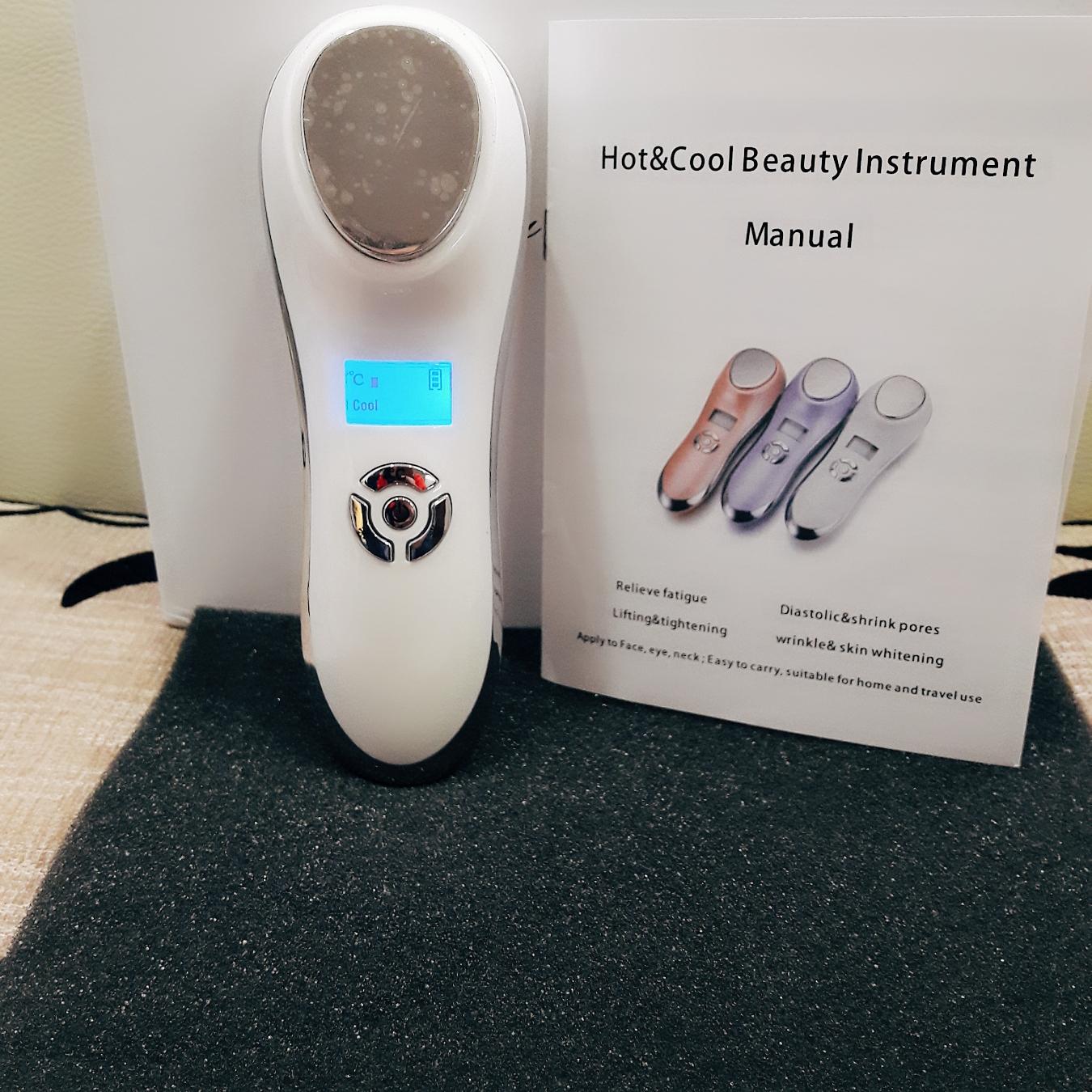 Búa nóng lạnh mini Hàn Quốc -  Hot&Cool Beauty Instrument - Bộ đôi không thể thiếu với máy rửa mặt