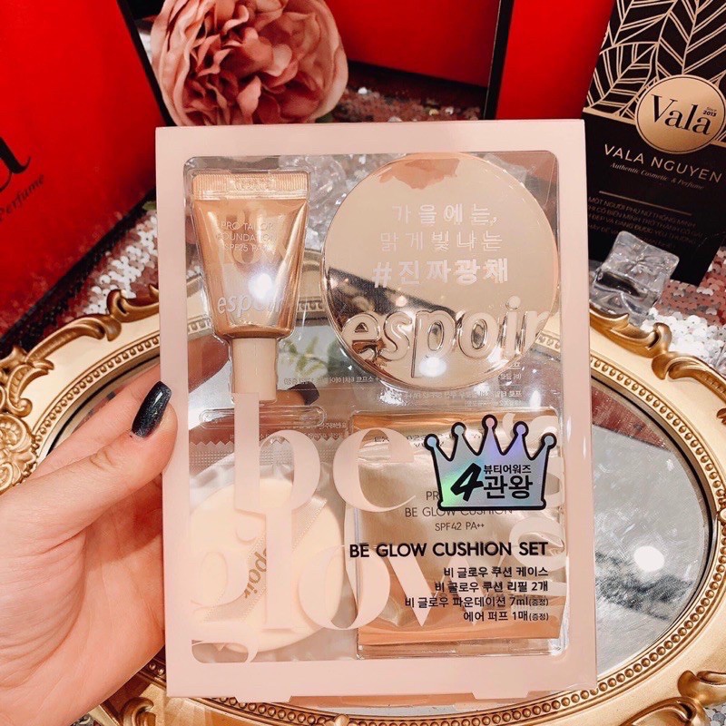 Set Phấn Nước Espoir Pro Tailor Be Glow Cushion